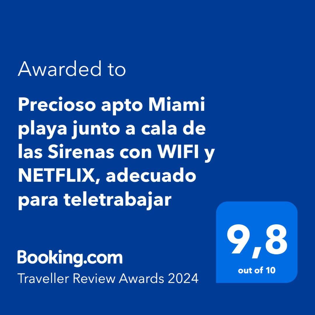 Precioso Apto Miami Primera Linia Playa Cala De Las Sirenas, Con Wifi Y Netflix, Adecuado Para Teletrabajar Miami Playa Exterior foto